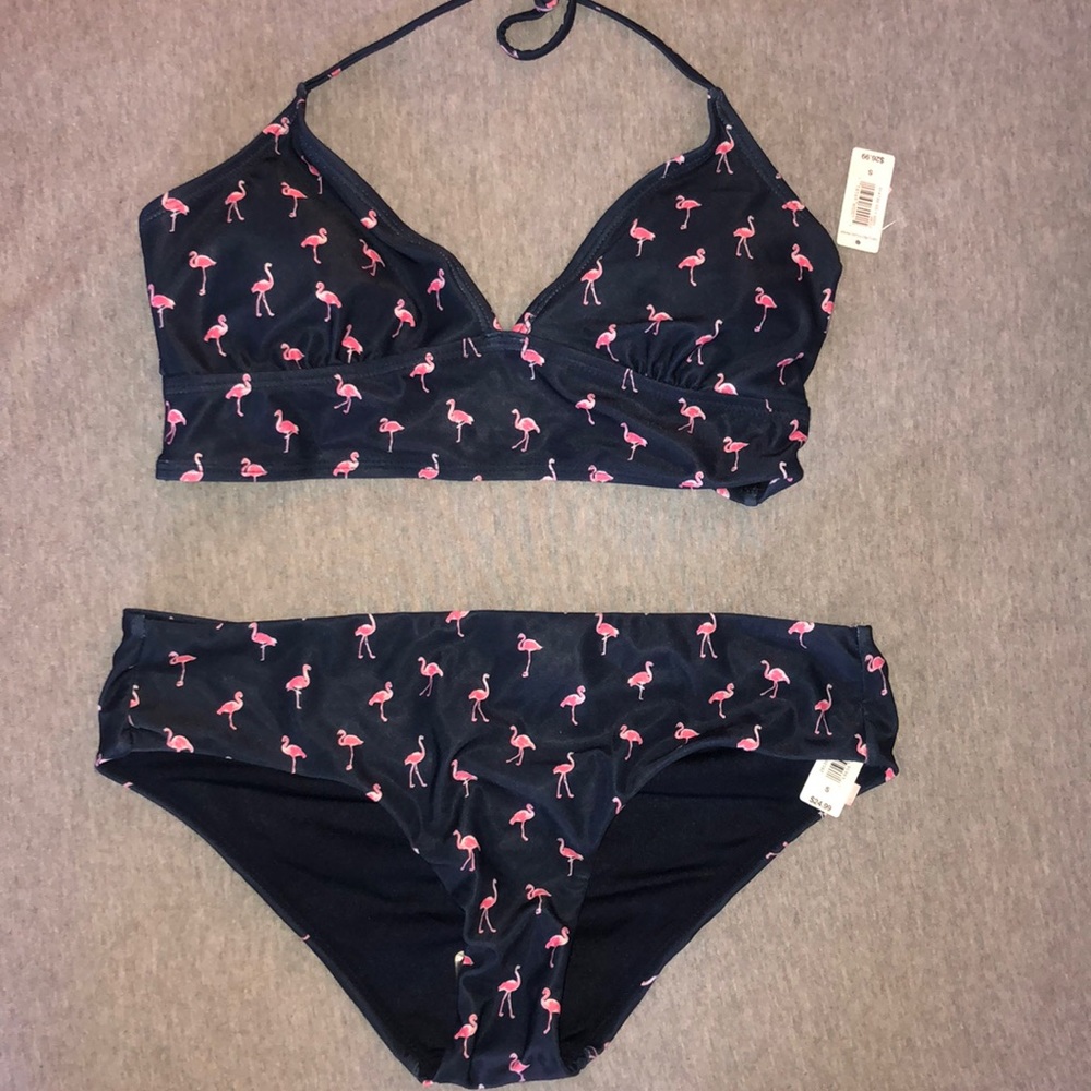 Flamingo bathing suit.